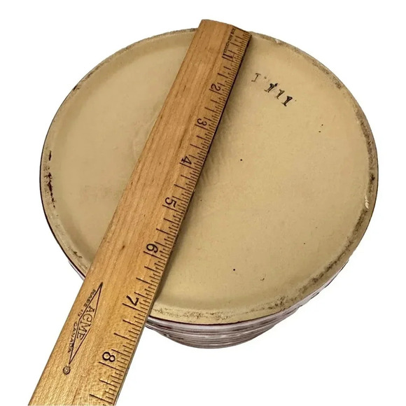 Cookie Jar Marcrest Brown Ceramic Vintage 10 inch Daisy Dot Pattern Vintage  MCM - Picture 13 of 13